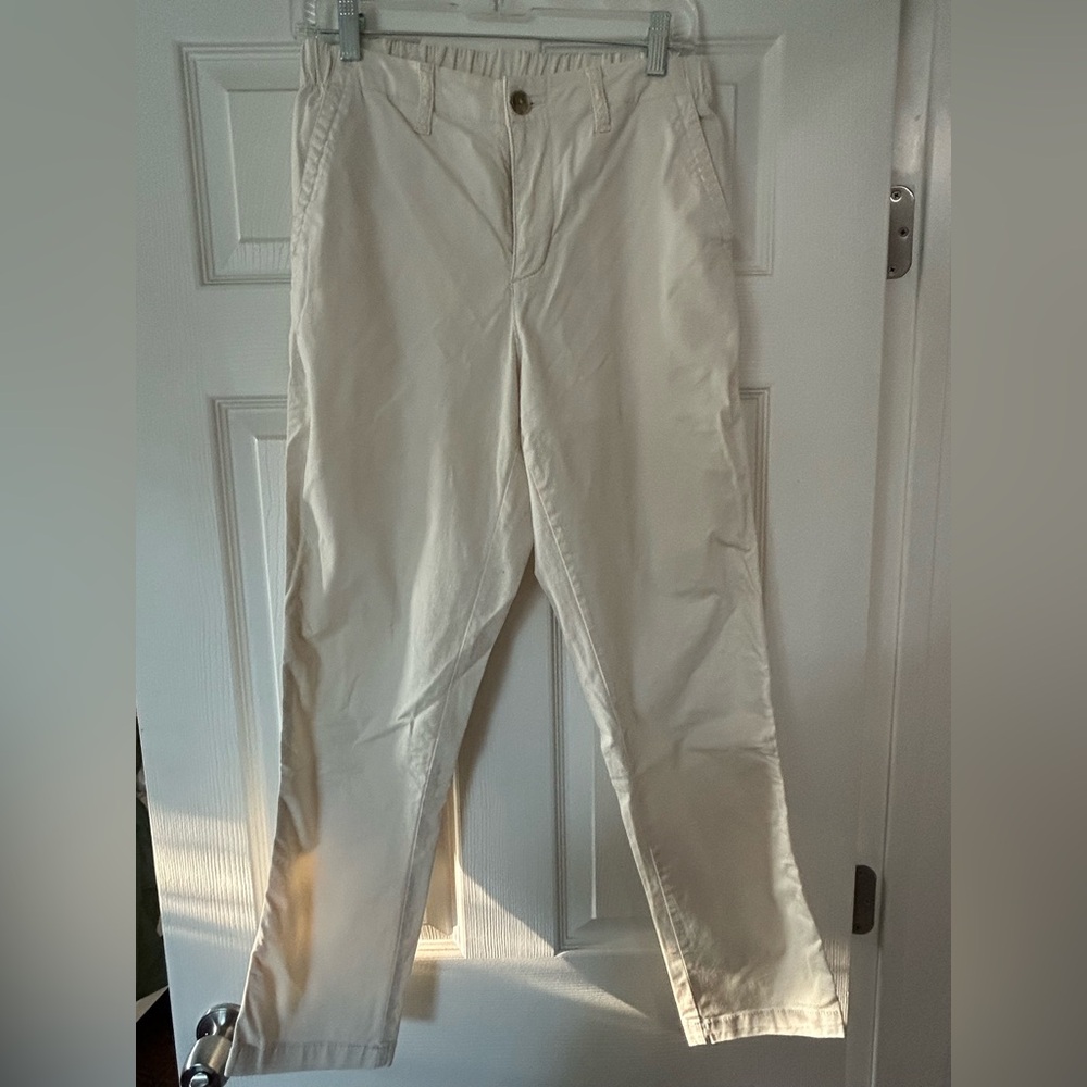 Old Navy Cream Capris Cotton Blend women size S